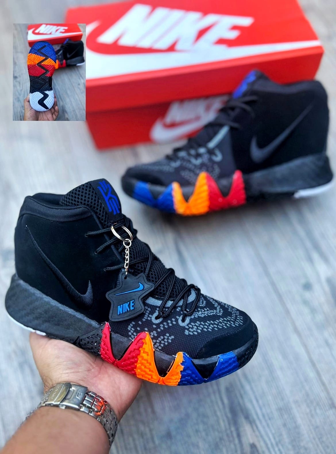 NIKE KYRIE IRVING NEGRO NARANJA
